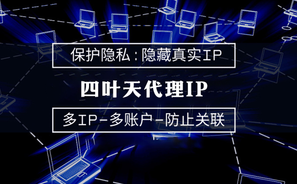 【伊犁代理IP】代理服务器的类型有哪些？四叶天代理IP怎么样